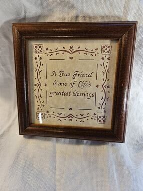 Designs with Scissors: Framed Scherenschnitte "A True Friend" 1987